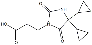 3-(4,4-dicyclopropyl-2,5-dioxoimidazolidin-1-yl)propanoic acid Structure