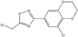 3-(8-chloro-2,3-dihydro-1,4-benzodioxin-6-yl)-5-(chloromethyl)-1,2,4-oxadiazole Structure