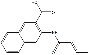 3-(but-2-enamido)naphthalene-2-carboxylic acid Structure