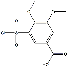 3-(chlorosulfonyl)-4,5-dimethoxybenzoic acid Structure