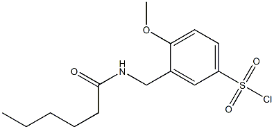 3-(hexanamidomethyl)-4-methoxybenzene-1-sulfonyl chloride