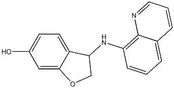 3-(quinolin-8-ylamino)-2,3-dihydro-1-benzofuran-6-ol,,结构式