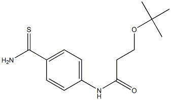 3-(tert-butoxy)-N-(4-carbamothioylphenyl)propanamide 结构式