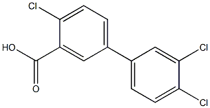 3',4,4'-trichloro-1,1'-biphenyl-3-carboxylic acid Structure