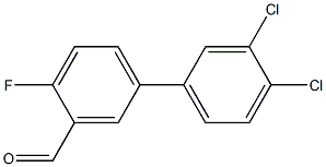 3',4'-dichloro-4-fluoro-1,1'-biphenyl-3-carbaldehyde Structure