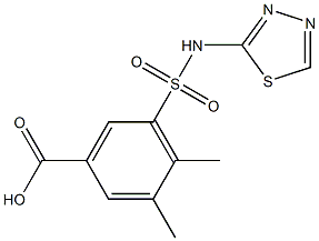 3,4-dimethyl-5-(1,3,4-thiadiazol-2-ylsulfamoyl)benzoic acid