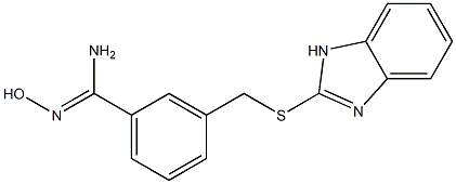 3-[(1H-1,3-benzodiazol-2-ylsulfanyl)methyl]-N'-hydroxybenzene-1-carboximidamide Struktur