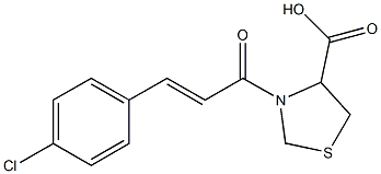 3-[(2E)-3-(4-chlorophenyl)prop-2-enoyl]-1,3-thiazolidine-4-carboxylic acid Structure