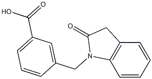 3-[(2-oxo-2,3-dihydro-1H-indol-1-yl)methyl]benzoic acid Structure