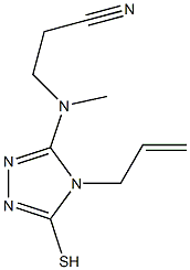 3-[(4-allyl-5-mercapto-4H-1,2,4-triazol-3-yl)(methyl)amino]propanenitrile Struktur