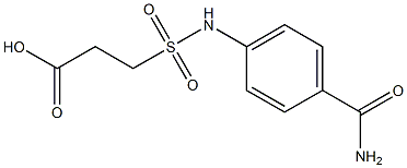 3-[(4-carbamoylphenyl)sulfamoyl]propanoic acid Struktur