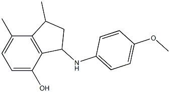 3-[(4-methoxyphenyl)amino]-1,7-dimethyl-2,3-dihydro-1H-inden-4-ol