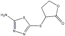 3-[(5-amino-1,3,4-thiadiazol-2-yl)sulfanyl]oxolan-2-one Structure