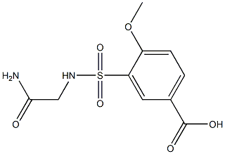3-[(carbamoylmethyl)sulfamoyl]-4-methoxybenzoic acid Structure