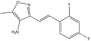 3-[(E)-2-(2,4-difluorophenyl)vinyl]-5-methylisoxazol-4-amine Struktur