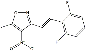 3-[(E)-2-(2,6-difluorophenyl)vinyl]-5-methyl-4-nitroisoxazole Struktur