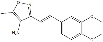 3-[(E)-2-(3,4-dimethoxyphenyl)vinyl]-5-methylisoxazol-4-amine Struktur