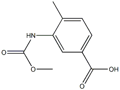 3-[(methoxycarbonyl)amino]-4-methylbenzoic acid Structure