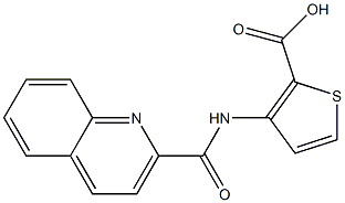 3-[(quinolin-2-ylcarbonyl)amino]thiophene-2-carboxylic acid 化学構造式