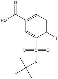 3-[(tert-butylamino)sulfonyl]-4-iodobenzoic acid Struktur