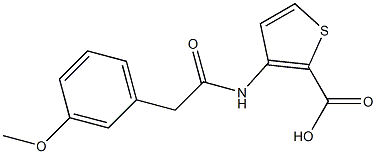 3-[2-(3-methoxyphenyl)acetamido]thiophene-2-carboxylic acid Struktur
