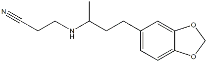 3-{[4-(2H-1,3-benzodioxol-5-yl)butan-2-yl]amino}propanenitrile Struktur