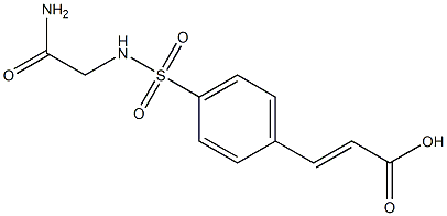 3-{4-[(carbamoylmethyl)sulfamoyl]phenyl}prop-2-enoic acid Struktur