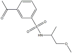 3-acetyl-N-(1-methoxypropan-2-yl)benzene-1-sulfonamide Structure