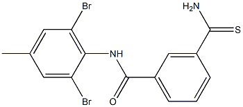 3-carbamothioyl-N-(2,6-dibromo-4-methylphenyl)benzamide 结构式