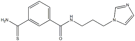 3-carbamothioyl-N-[3-(1H-imidazol-1-yl)propyl]benzamide Struktur