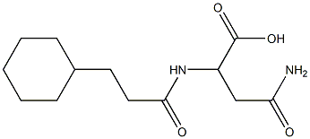 3-carbamoyl-2-(3-cyclohexylpropanamido)propanoic acid Struktur