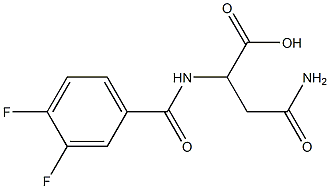 3-carbamoyl-2-[(3,4-difluorophenyl)formamido]propanoic acid|