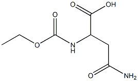 3-carbamoyl-2-[(ethoxycarbonyl)amino]propanoic acid 结构式