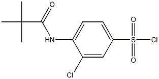 3-chloro-4-(2,2-dimethylpropanamido)benzene-1-sulfonyl chloride Structure