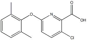 3-chloro-6-(2,6-dimethylphenoxy)pyridine-2-carboxylic acid Struktur