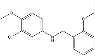3-chloro-N-[1-(2-ethoxyphenyl)ethyl]-4-methoxyaniline Struktur