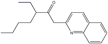 3-ethyl-1-(quinolin-2-yl)heptan-2-one Struktur