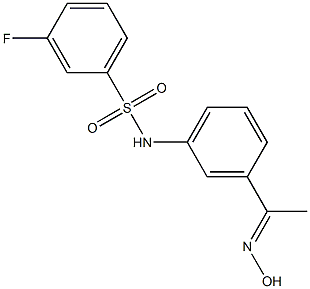 3-fluoro-N-{3-[1-(hydroxyimino)ethyl]phenyl}benzene-1-sulfonamide
