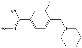 3-fluoro-N'-hydroxy-4-(thiomorpholin-4-ylmethyl)benzene-1-carboximidamide