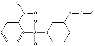 3-isocyanato-1-[(2-nitrobenzene)sulfonyl]piperidine Structure