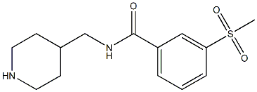 3-methanesulfonyl-N-(piperidin-4-ylmethyl)benzamide Struktur