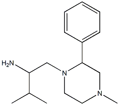 3-methyl-1-(4-methyl-2-phenylpiperazin-1-yl)butan-2-amine Struktur