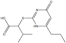 3-methyl-2-[(4-oxo-6-propyl-1,4-dihydropyrimidin-2-yl)sulfanyl]butanoic acid Structure
