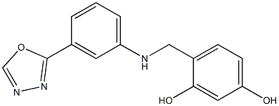 4-({[3-(1,3,4-oxadiazol-2-yl)phenyl]amino}methyl)benzene-1,3-diol