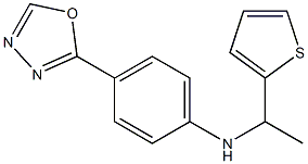 4-(1,3,4-oxadiazol-2-yl)-N-[1-(thiophen-2-yl)ethyl]aniline Struktur