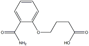 4-(2-carbamoylphenoxy)butanoic acid Struktur