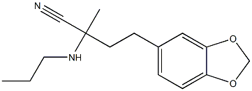 4-(2H-1,3-benzodioxol-5-yl)-2-methyl-2-(propylamino)butanenitrile 结构式