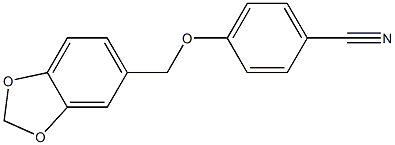 4-(2H-1,3-benzodioxol-5-ylmethoxy)benzonitrile Struktur