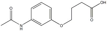 4-(3-acetamidophenoxy)butanoic acid Struktur