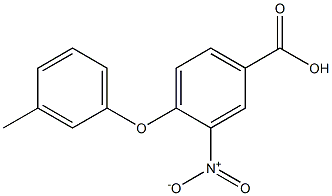 4-(3-methylphenoxy)-3-nitrobenzoic acid Struktur
